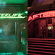 Patrons walk up to the Afterlife in Cyberpunk 2077 and Mass Effect 2.